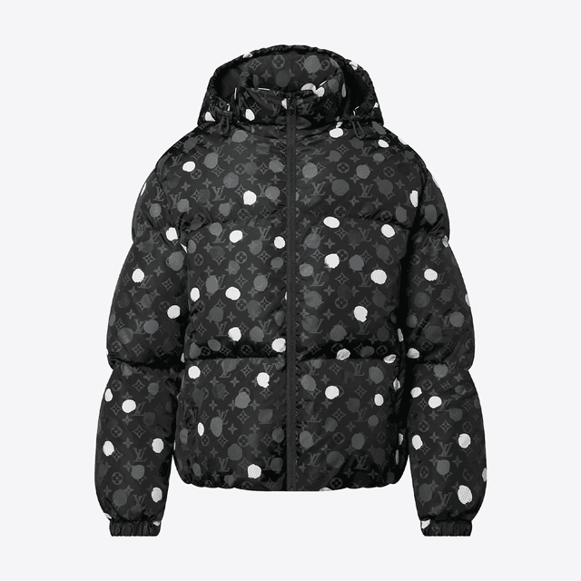 X YK Monogram Painted Dots Down Blouson