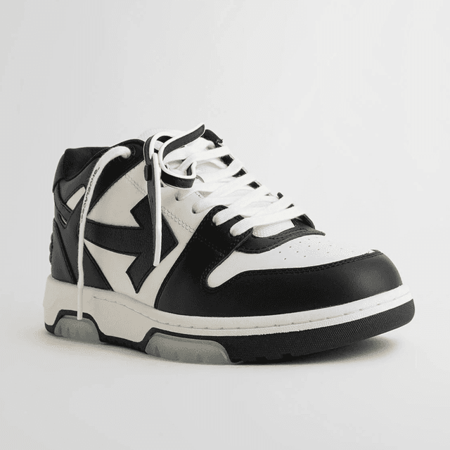 Off-white black and white out of office sneakers