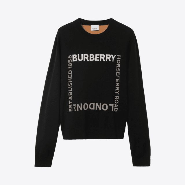 Horseferry Square Wool Blend Jacquard Sweater